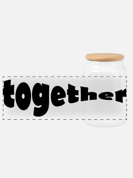 TOGETHER - Panorama Keksdose mit Holzdeckel - Weiß