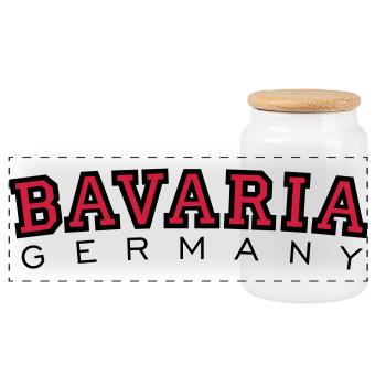 Bayern Bavaria Germany - Panorama Keksdose mit Holzdeckel - Weiß - Vorne