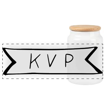 KVP - Panorama Keksdose mit Holzdeckel - Weiß - Vorne