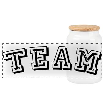 TEAM Design - Panorama Keksdose mit Holzdeckel - Weiß - Vorne