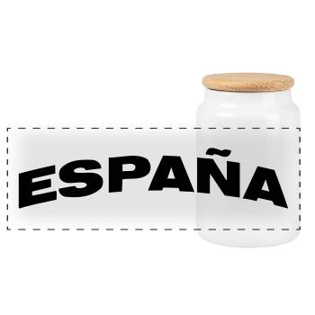 Spanien - Panorama Keksdose mit Holzdeckel - Weiß - Vorne
