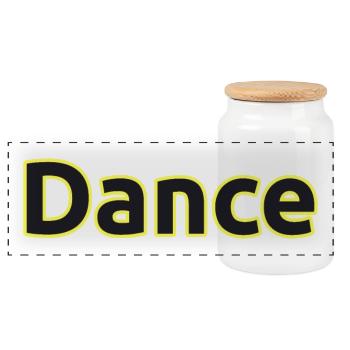 Dance - Panorama Keksdose mit Holzdeckel - Weiß - Vorne