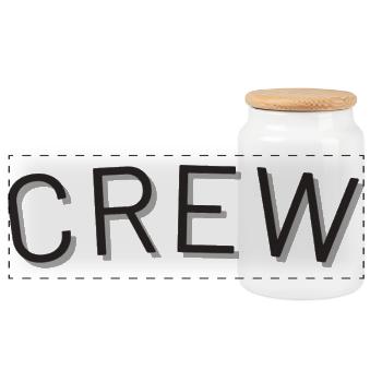 Crew - Panorama Keksdose mit Holzdeckel - Weiß - Vorne