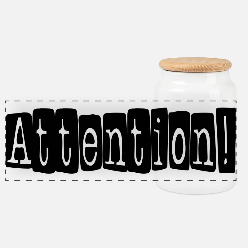 Attention - Panorama Keksdose mit Holzdeckel - Weiß