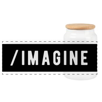 _Imagine - Panoramic Cookie Jar with Wooden Lid - white - Front
