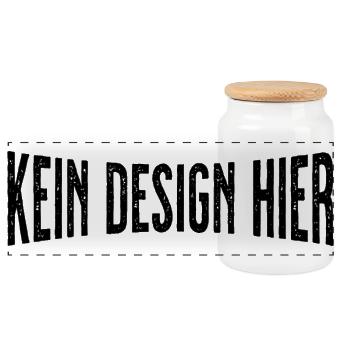 Pas de design ici Chemise drôle qui fait état - Boîte à biscuits avec couvercle en bois - blanc - Devant