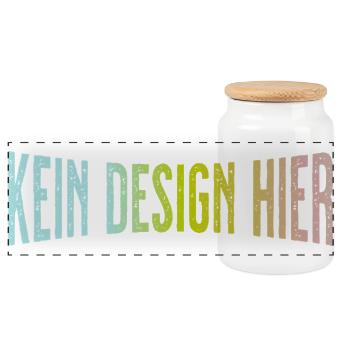 No Design Here Funny Statement Shirt - Panoramic Cookie Jar with Wooden Lid - white - Front