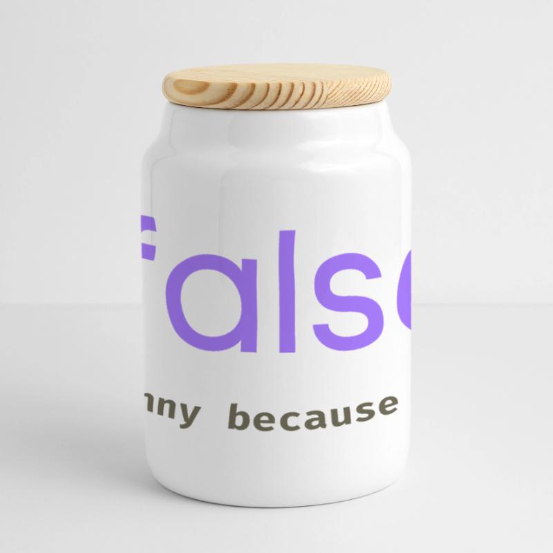 Jeu de mots sur la programmation Ifalse Funny Coder Boîte à biscuits avec couvercle en bois