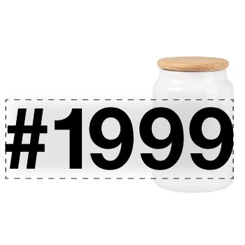 1999 Vintage Hashtag 27 Year Old 27th Birthday - Panoramic Cookie Jar with Wooden Lid - white - Front