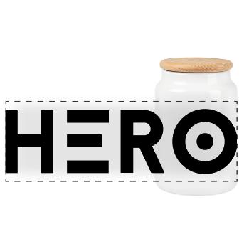 Héros - Détenu - Boîte à biscuits avec couvercle en bois - blanc - Devant