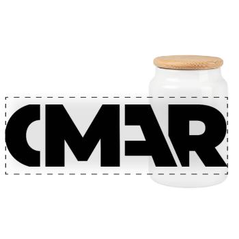Omar Name Arabic First Name Gift - Panoramic Cookie Jar with Wooden Lid - white - Front