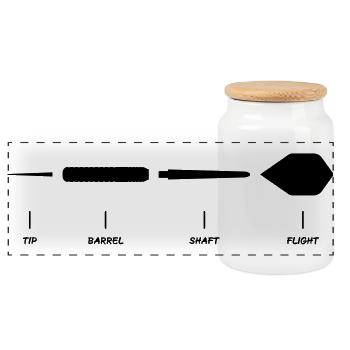 Dart Explanation Anatomy Dart Design - Panoramic Cookie Jar with Wooden Lid - white - Front