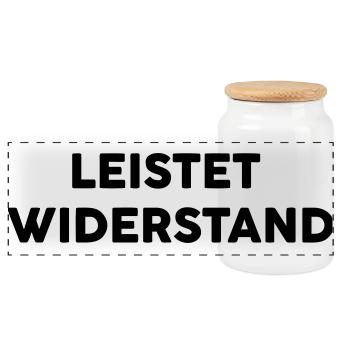 resistance - Panoramic Cookie Jar with Wooden Lid - white - Front