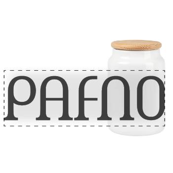 Pafno Boysname - Panoramic Cookie Jar with Wooden Lid - white - Front