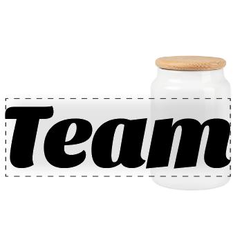 team-- - Panorama Keksdose mit Holzdeckel - Weiß - Vorne