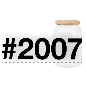 2007 Born 19 Years 19th Birthday - Panoramic Cookie Jar with Wooden Lid - white - Front