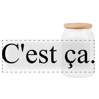 C'est ça french chic französisch Style Cest ca - Panorama Keksdose mit Holzdeckel - Weiß - Vorne