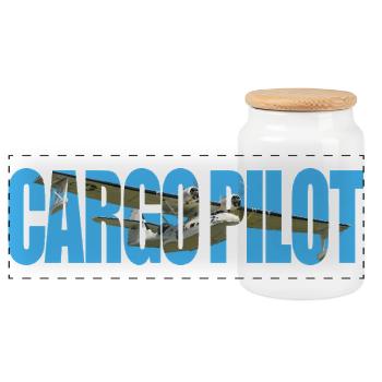 Cargo pilot PBY Catalina - Panorama Keksdose mit Holzdeckel - Weiß - Vorne