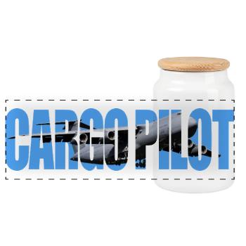 Cargo pilot C-5 - Panorama Keksdose mit Holzdeckel - Weiß - Vorne