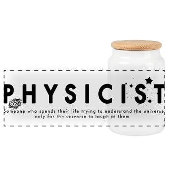 Physicts - Panorama Keksdose mit Holzdeckel - Weiß - Vorne