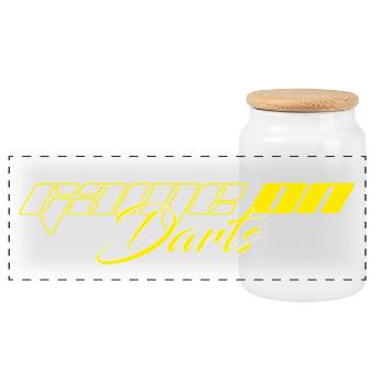 JEU SUR LES FLÉCHETTES - Boîte à biscuits avec couvercle en bois - blanc - Devant