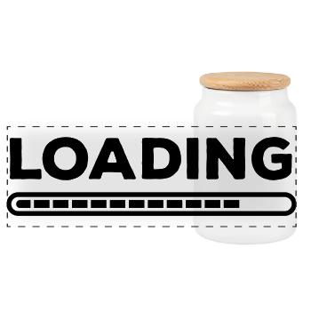 Loading - Panoramic Cookie Jar with Wooden Lid - white - Front