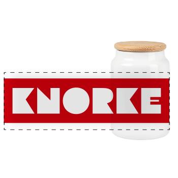Knorke Berliner Spruch Retro Shirt - Panoramic Cookie Jar with Wooden Lid - white - Front