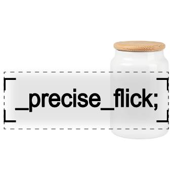 precise flick - Panorama Keksdose mit Holzdeckel - Weiß - Vorne