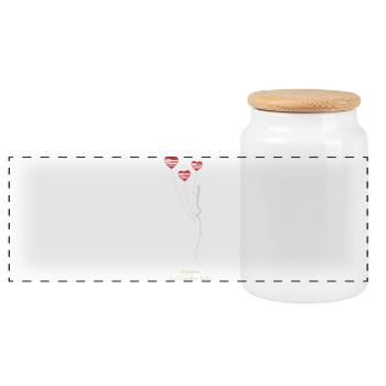 Bretagne - Bretonne + Kalon - Boîte à biscuits avec couvercle en bois - blanc - Devant