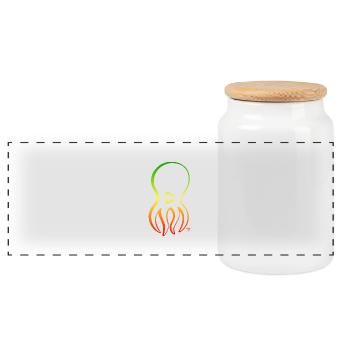 Rastapopoulpos - Boîte à biscuits avec couvercle en bois - blanc - Devant
