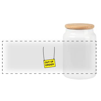 out of order - Panorama Keksdose mit Holzdeckel - Weiß - Vorne