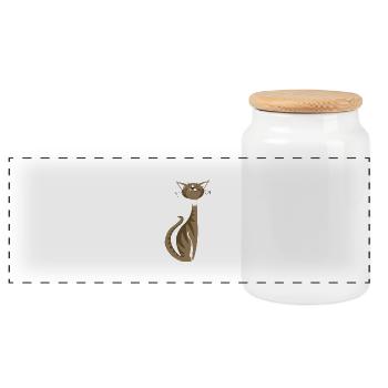Molly Sue - Boîte à biscuits avec couvercle en bois - blanc - Devant