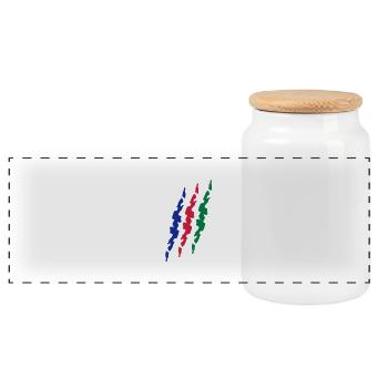 scar_flag_vec_3 en - Panoramic Cookie Jar with Wooden Lid - white - Front