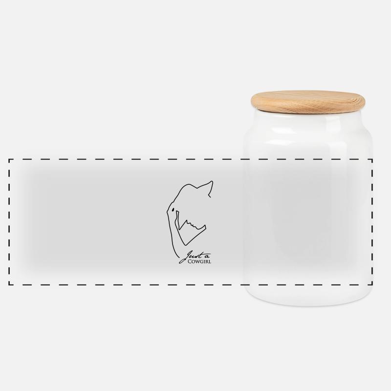 JaC's Silouette - Panorama Keksdose mit Holzdeckel - Weiß