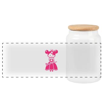 Little Princess - little Princess - Panoramic Cookie Jar with Wooden Lid - white - Front