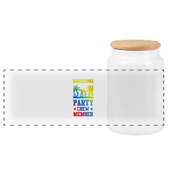 Équipe de fête de Barcelone - Boîte à biscuits avec couvercle en bois - blanc - Devant