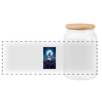 SWS MIDNIGHT GIRL - Panorama Keksdose mit Holzdeckel - Weiß - Vorne