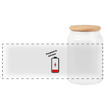 Motivations-Ladung - Panorama Keksdose mit Holzdeckel - Weiß - Vorne
