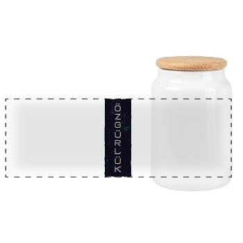 Freedom Özgürlük - Panoramic Cookie Jar with Wooden Lid - white - Front