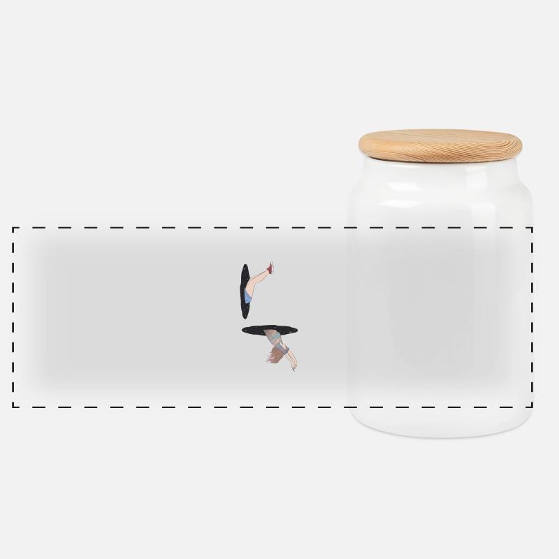 Teleportation - Panorama Keksdose mit Holzdeckel - Weiß