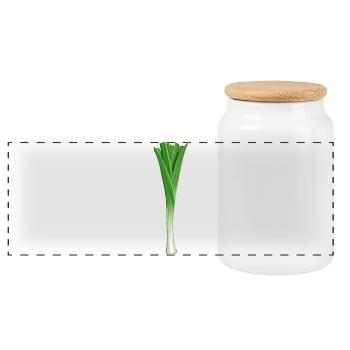 Poireaux jeunes légumes Adolescent adolescent garçon - Boîte à biscuits avec couvercle en bois - blanc - Devant