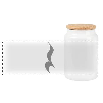 Symbole du repos du quartier de la musique - Boîte à biscuits avec couvercle en bois - blanc - Devant