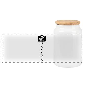 PERSPECTIVE Photographer - Panoramic Cookie Jar with Wooden Lid - white - Front