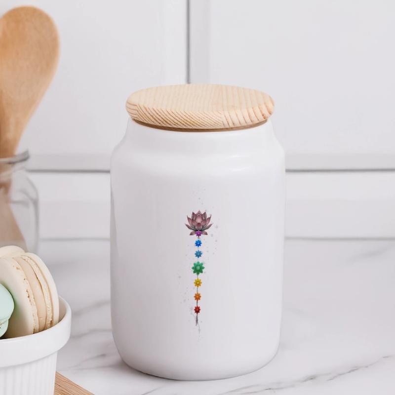 Align your heart with the source. Panoramic Cookie Jar with Wooden Lid