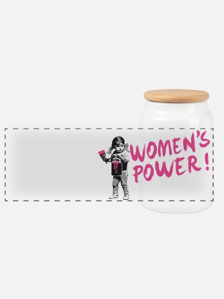 LE POUVOIR DES FEMMES ! - Women's Power - Kagedåse med trælåg - hvid