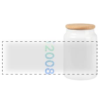 Édition limitée cadeau pour le 18e anniversaire 2008 - Boîte à biscuits avec couvercle en bois - blanc - Devant
