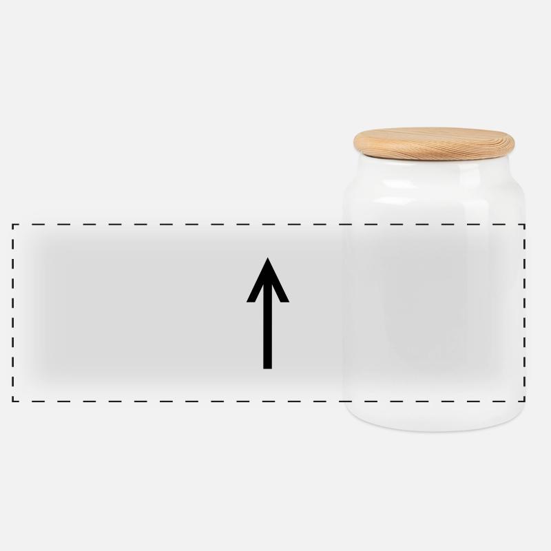 flèche - Boîte à biscuits avec couvercle en bois - blanc