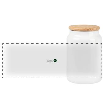 T-shirt Slim Fit homme - Boîte à biscuits avec couvercle en bois - blanc - Devant