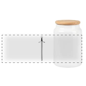 épée épée de chevalier chevalier armor183 - Boîte à biscuits avec couvercle en bois - blanc - Devant