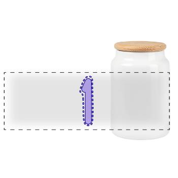 1. 1 Jahr. 1. JAHRESTAG. 1-JÄHRIGES JUBILÄUM - Panorama Keksdose mit Holzdeckel - Weiß - Vorne